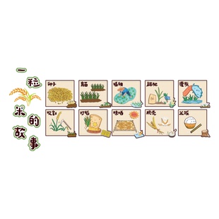 一粒米的故事环创幼儿园走廊主题成品食堂文化墙面装饰托管机构贴