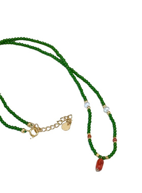 小众设计感锁骨链天然红玛瑙