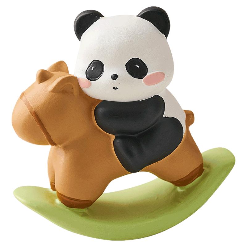 招财工位情绪稳定器马上发财房间改造小物件熊猫办公室装饰摆件