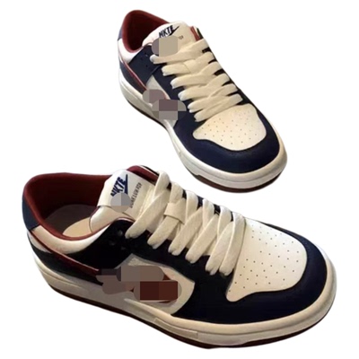 行走的时尚潮流拼色板鞋真皮舒适