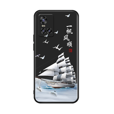 luckrider适用于vivos10中国风v2121a网红手机壳v ivos10pro保护套vivi维沃s10复古软套。山水画v ivos10por