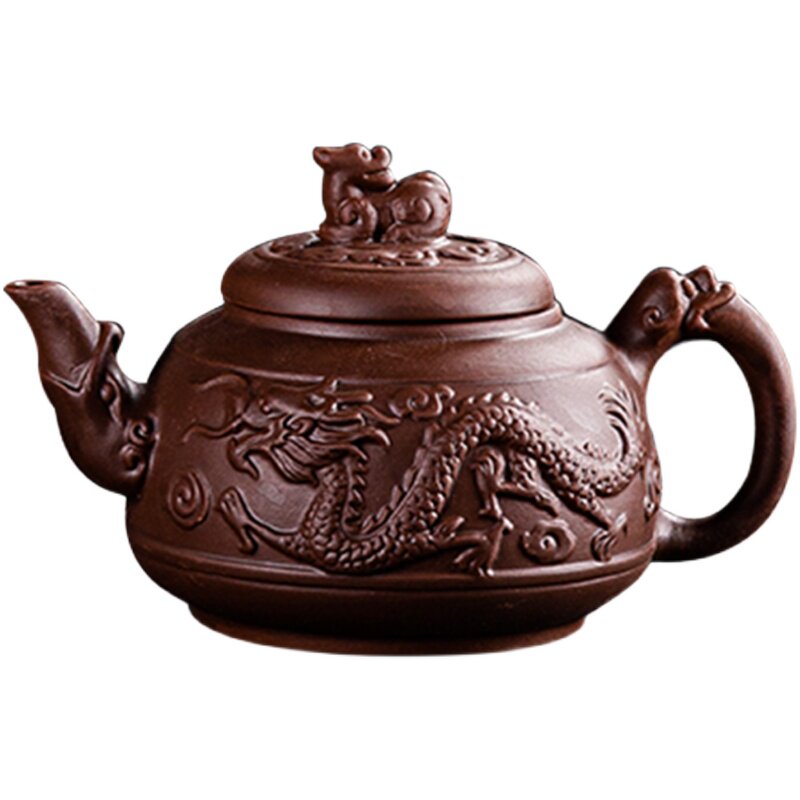 卖瓷人茶具坊田园风朱泥紫砂壶