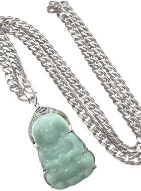 优质观音吊坠男天然玉石翡翠挂件