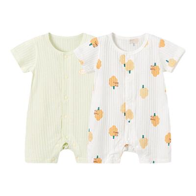 童泰夏季纯棉婴儿短袖连体衣