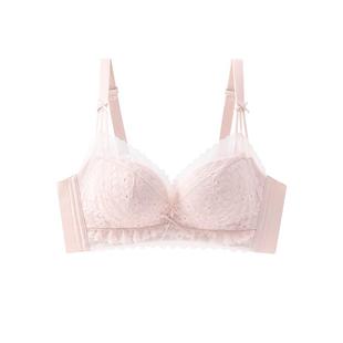 林卡内衣女小胸聚拢蕾丝性感夏季透气云感棉上薄下厚无钢圈文胸罩
