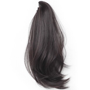 抓夹短马尾假发女法式微卷高马尾自然蓬松仿真发超轻翘尾假发辫子