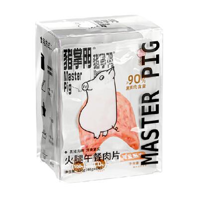 猪掌门黑猪午餐肉开袋即食1盒