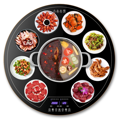 奥克斯电磁炉火锅餐桌转盘