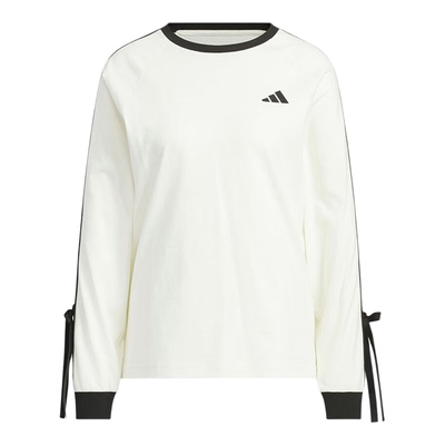 阿迪达斯女子长袖T恤三条纹上衣