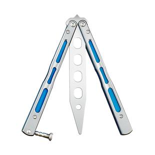 瑞士科技海鳗蝴蝶刀未开刃刀新手练习刀训练刀折叠花式甩手刀玩具