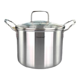 厚重Chockmen 18/10不锈钢家用小汤锅18CM加深高汤锅炖煮锅电磁炉