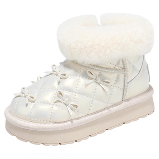 星期六童鞋女童雪地靴儿童2025新款冬季厚绒轻便加绒保暖宝宝棉鞋