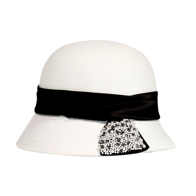 高级定制秋冬桑蚕丝羊毛礼帽