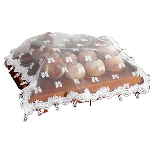 茶具盖布电话机传真机防尘布多用盖巾果盘茶杯布艺网纱蕾丝多用巾