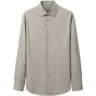 【磨毛】金利来秋冬新款男士桑蚕丝长袖衬衫商务正装衬衣男款上衣