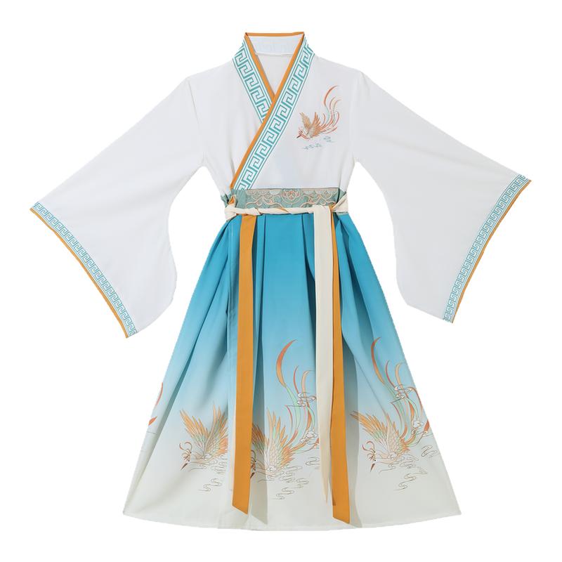 儿童汉服男童国学服装女童唐装古装书童演出服小学生开笔礼表演服