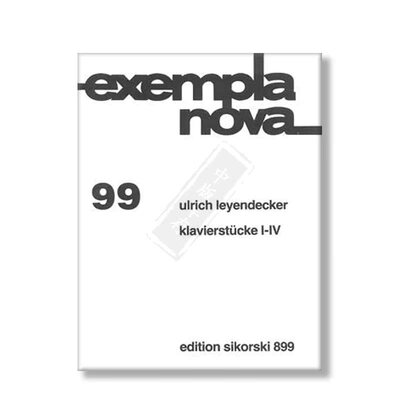 莱恩德克钢琴作品I-IV钢琴独奏