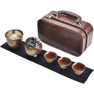 粗陶提梁壶家用陶瓷泡茶器单壶防烫绑绳复古手工壶小号功夫茶具