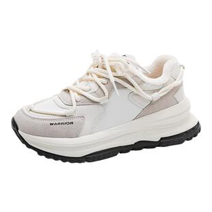 回力女鞋老爹鞋女2025新款加绒加厚二棉鞋子女款厚底跑步运动鞋女