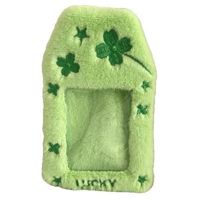 小红书四叶草同款幸运照片卡套毛绒御守收纳追星小卡立得挂件