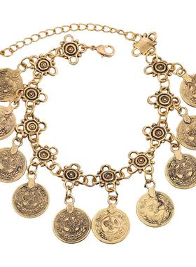 复古民族风苗族流苏钱币手链