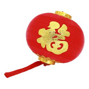 福字塑料小灯笼挂饰新年春节结婚庆喜字防水防晒户外盆景场景布置