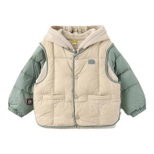 moimoln小云朵童装冬季儿童羽绒服马甲男童冬装外套