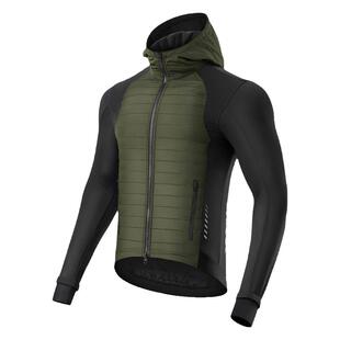 洛克兄弟骑行服保暖棉服上衣男抓绒长袖夹克公路单车运动服秋冬季