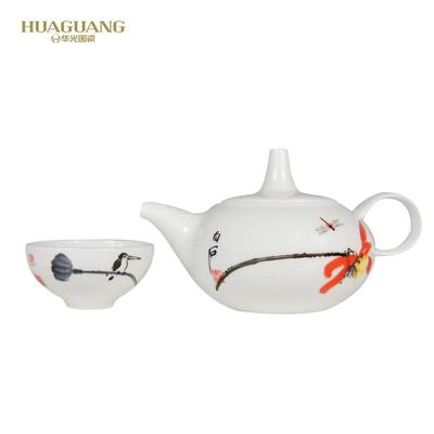 华光功夫茶具中式蜻蜓夏荷国瓷
