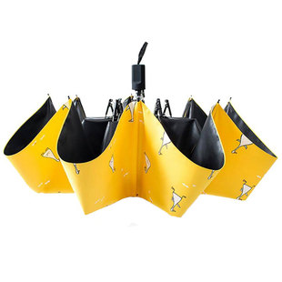 防晒防紫外线女晴雨伞两用折叠黄色鸭子超轻小太阳伞全自动晴雨伞