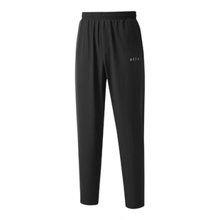 Adidas/阿迪达斯正品简约纯色中腰男黑色经典休闲休闲裤KQ5308