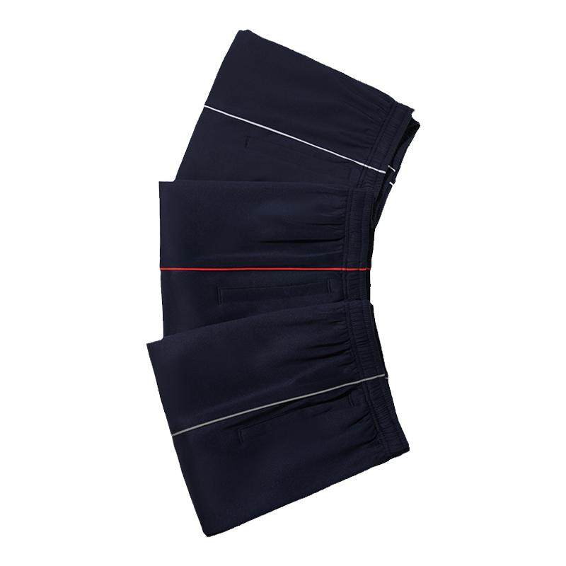 灰色反光条校服裤一条红杠藏青色