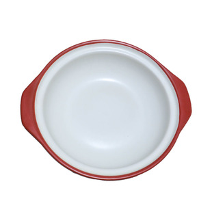 酒店大口径红色康舒砂锅商用浅砂锅饭店耐高温陶瓷啫啫煲火锅炖锅