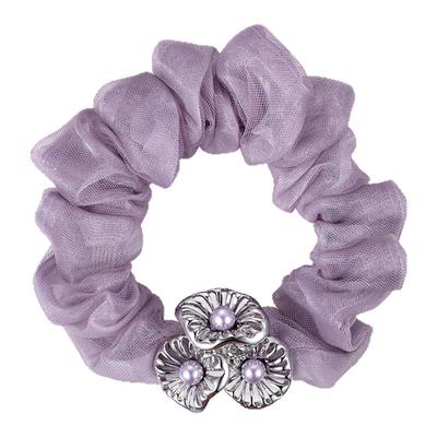 Cercoo/奢蔻紫鸢系列大肠发圈珍珠发饰新款气质盘发头绳皮筋头花