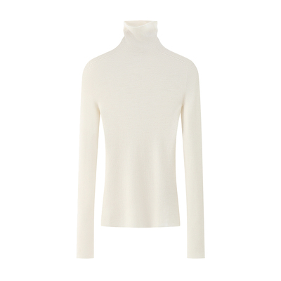百搭高领无缝一体纯羊毛打底衫