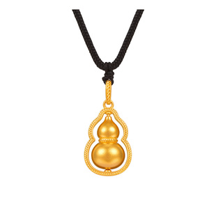 明牌珠宝古法黄金旋宝福禄吊坠 足金葫芦项坠挂坠福财挂件AFC0821
