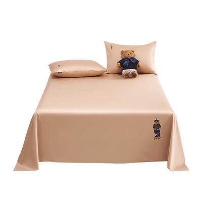 小熊轻奢床单简约纯棉
