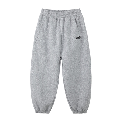 左西男童运动裤灰色宽松休闲卫裤