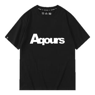 LoveLive Sunshine Aqours logo周边短袖t恤男女青少年夏季上衣服