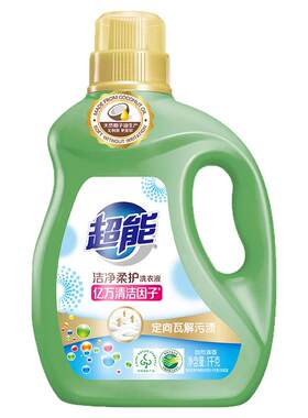 超能洁净柔护1kg*3瓶洗衣液6斤重