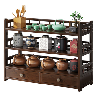 复古桌面博古架茶具茶叶置物架茶壶收纳展示柜紫砂壶摆放架茶杯架
