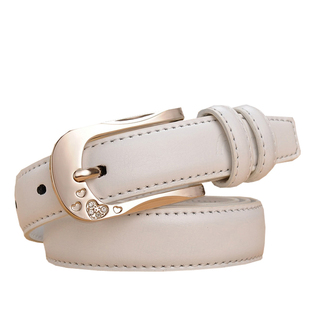 女士皮带真皮红色腰带配牛仔裤百搭装饰女式本命年礼物装饰细裤带