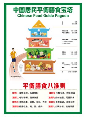 儿童孕妇平衡膳食金字塔海报