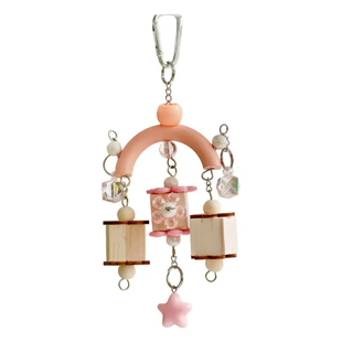 鹦鹉木质风铃磨牙啃咬玩具鸟笼装饰挂件解闷神器牡丹虎皮玄凤用品