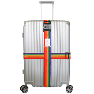 出国行李箱绑带十字打包带可调节海关密码锁加固旅行箱托运捆箱带