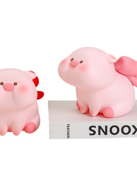 大小号飞天蝴蝶结猪存钱罐摆件