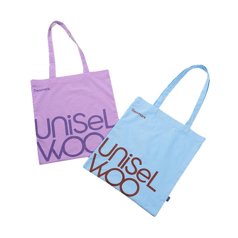 UniSeLWoo呦卧小众单肩帆布袋手提时尚百搭上班通勤包帆布包紫色