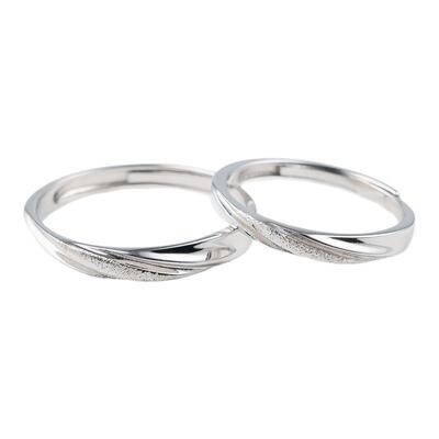 星河予你莫比乌斯足银情侣对戒