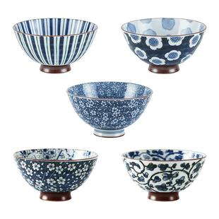 陶趣居日本进口陶瓷碗家用米饭汤小碗日式餐具高脚饭碗个人专用碗