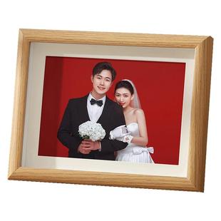 结婚登记照相框摆台洗照片做成情侣婚纱照周年纪念六6寸相册定制